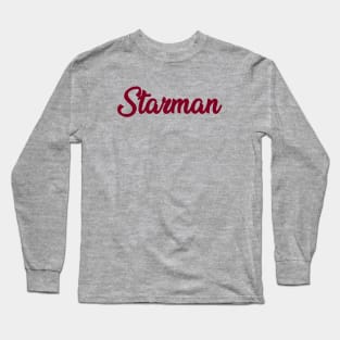 Starman, burgundy Long Sleeve T-Shirt